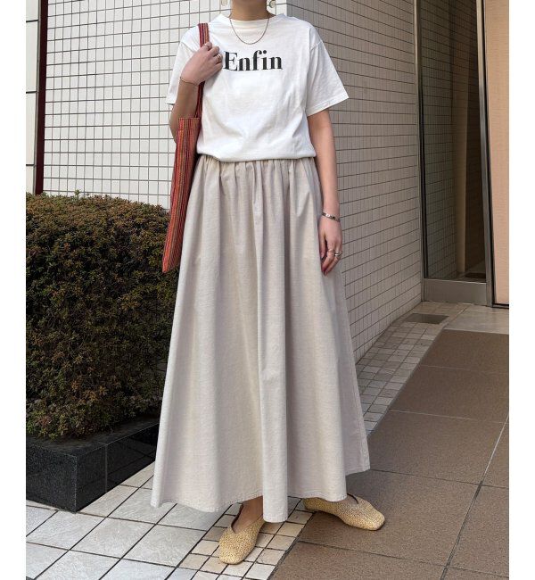 Lbc with Life「コットンシャンブレーギャザースカート」|スカート|