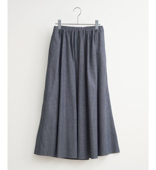 Lbc with Life「コットンシャンブレーギャザースカート」|スカート|