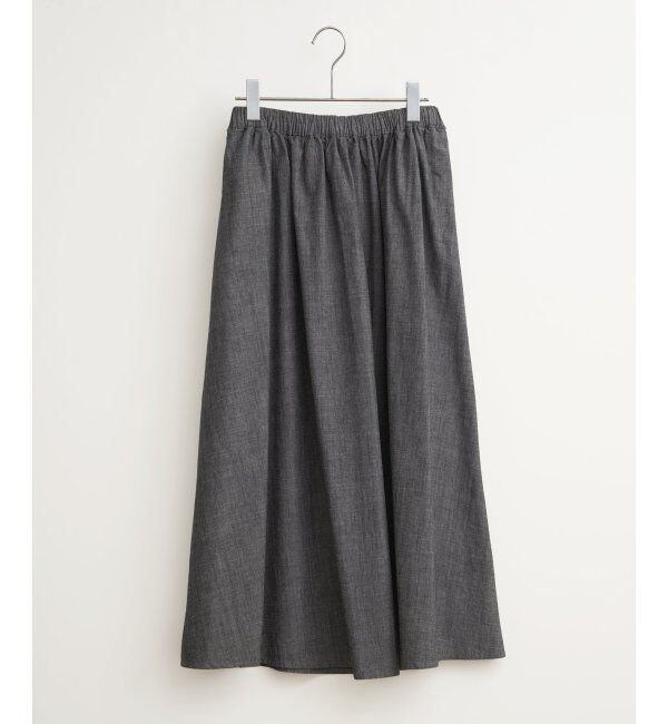 Lbc with Life「コットンシャンブレーギャザースカート」|スカート|