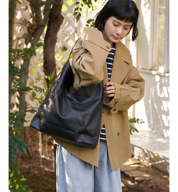 Lbc with Life「洗える合皮三角マチありショルダーバッグ」|その他|