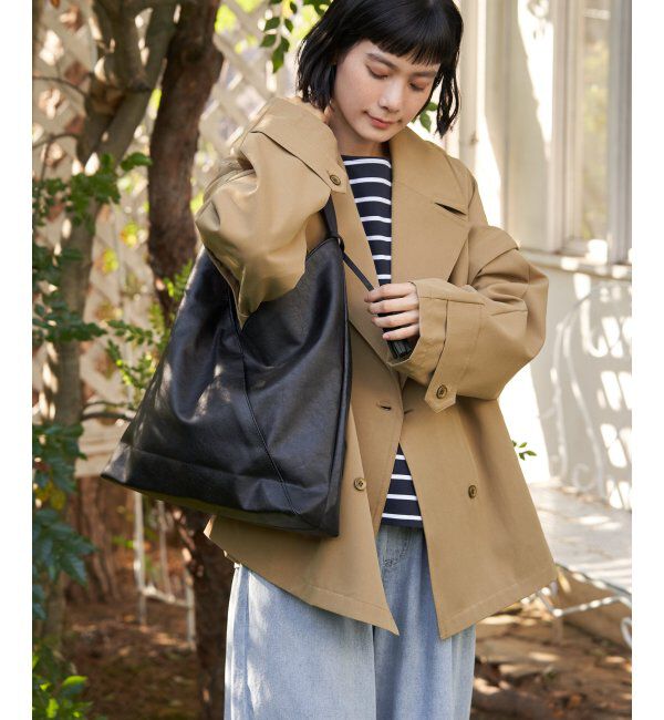 Lbc with Life「洗える合皮三角マチありショルダーバッグ」|その他|