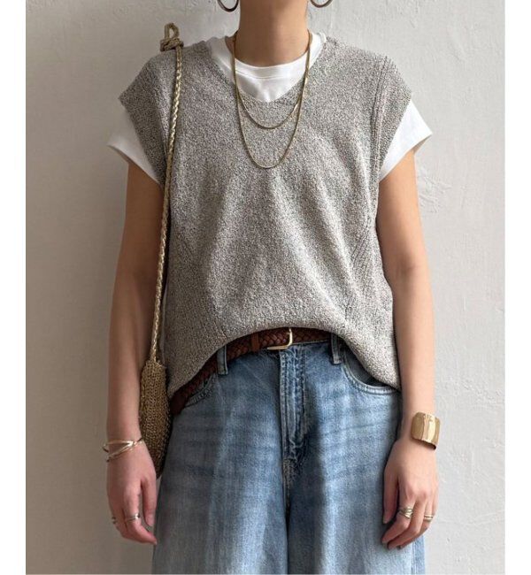 Lbc with Life「ミニブークレ2WAYジレ」|ニット・セーター|