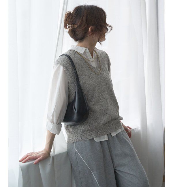 Lbc with Life「ミニブークレ2WAYジレ」|ニット・セーター|