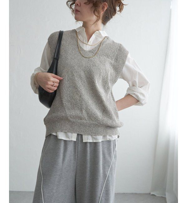 Lbc with Life「ミニブークレ2WAYジレ」|ニット・セーター|