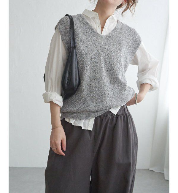 Lbc with Life「ミニブークレ2WAYジレ」|ニット・セーター|