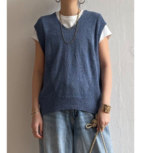 Lbc with Life「ミニブークレ2WAYジレ」|ニット・セーター|