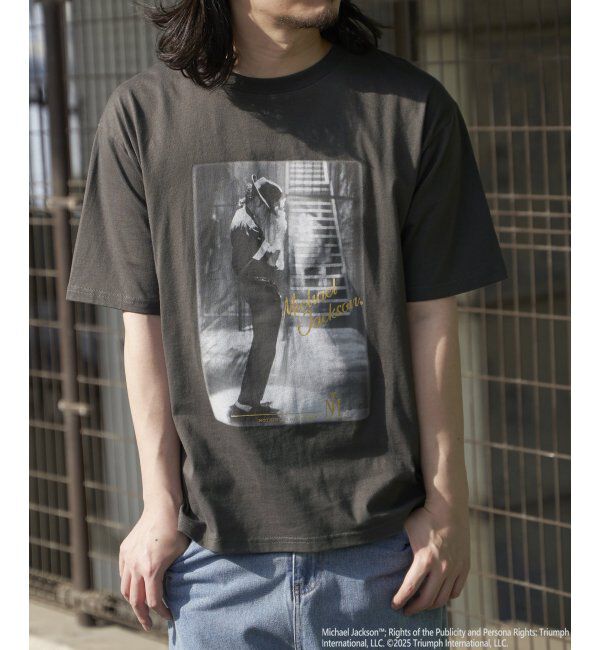 VENCE share style「Michael Jackson マイケル・ジャクソン ゴールド箔プリントTee」|Tシャツ・カットソー|