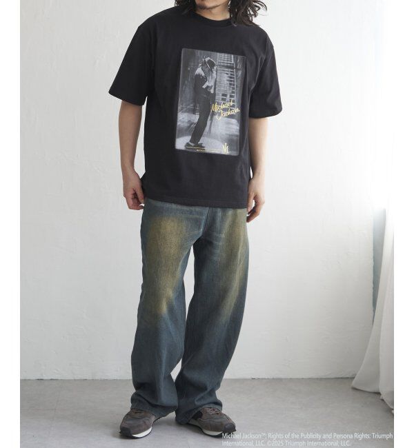 VENCE share style「Michael Jackson マイケル・ジャクソン ゴールド箔プリントTee」|Tシャツ・カットソー|