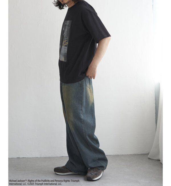 VENCE share style「Michael Jackson マイケル・ジャクソン ゴールド箔プリントTee」|Tシャツ・カットソー|