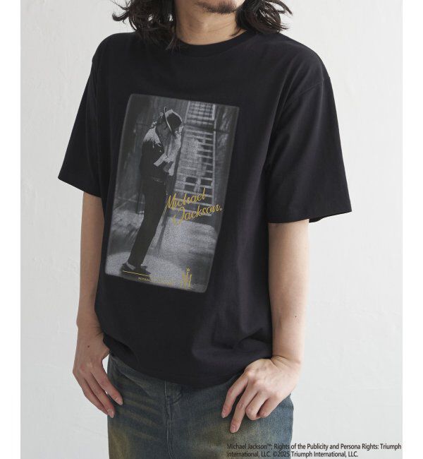 VENCE share style「Michael Jackson マイケル・ジャクソン ゴールド箔プリントTee」|Tシャツ・カットソー|