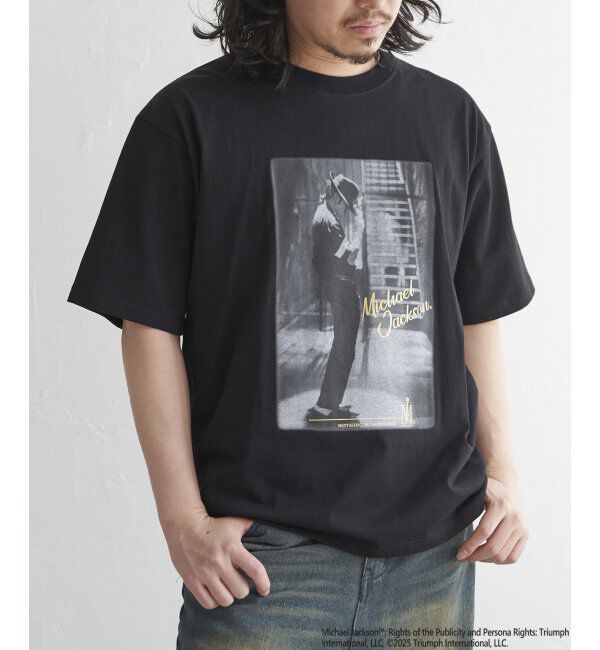 VENCE share style「Michael Jackson マイケル・ジャクソン ゴールド箔プリントTee」|Tシャツ・カットソー|