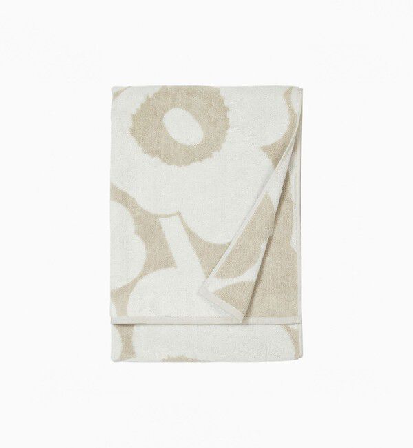 Marimekko「Unikko バスタオル」|タオル|ベージュ&times;ホワイト