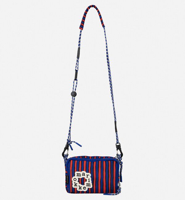 Marimekko「Iloisa Piccolo ショルダーバッグ」|ショルダー・メッセンジャー|レッド&times;ダークレッド