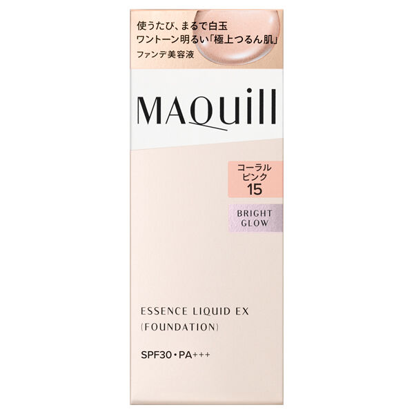 マキアージュ「マキアージュ エッセンスリキッド EX ブライトグロウ コーラルピンク15 本体/無香料 (24mL)」|ファンデーション|