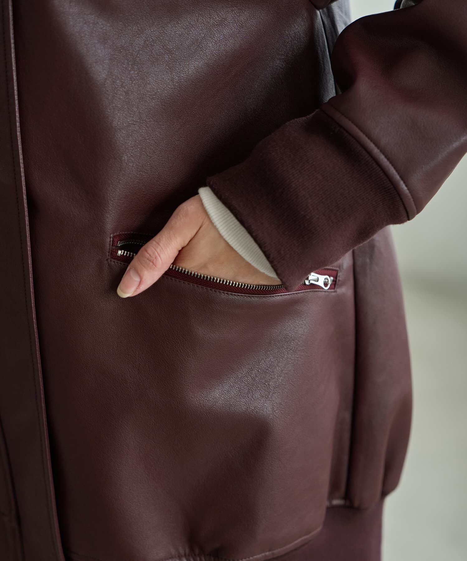 STYLE DELI「フェイクレザーBIGブルゾン」|ブルゾン・スタジャン|