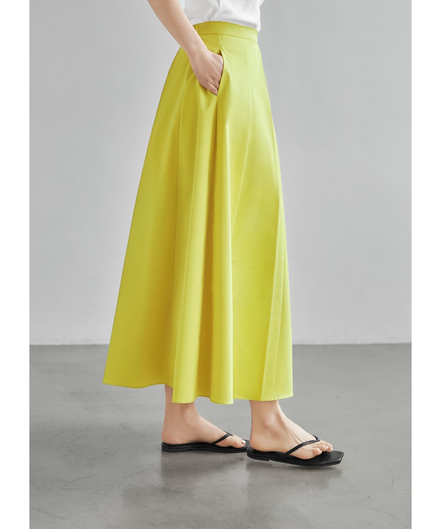 STYLE DELI「ブルゾン生地ボリュームタックスカート」|スカート|