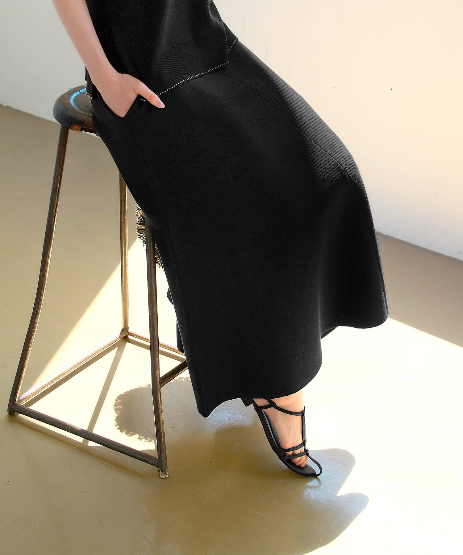 STYLE DELI「Softy Cotton／ミラノリブ編みマキシ丈スカート」|スカート|