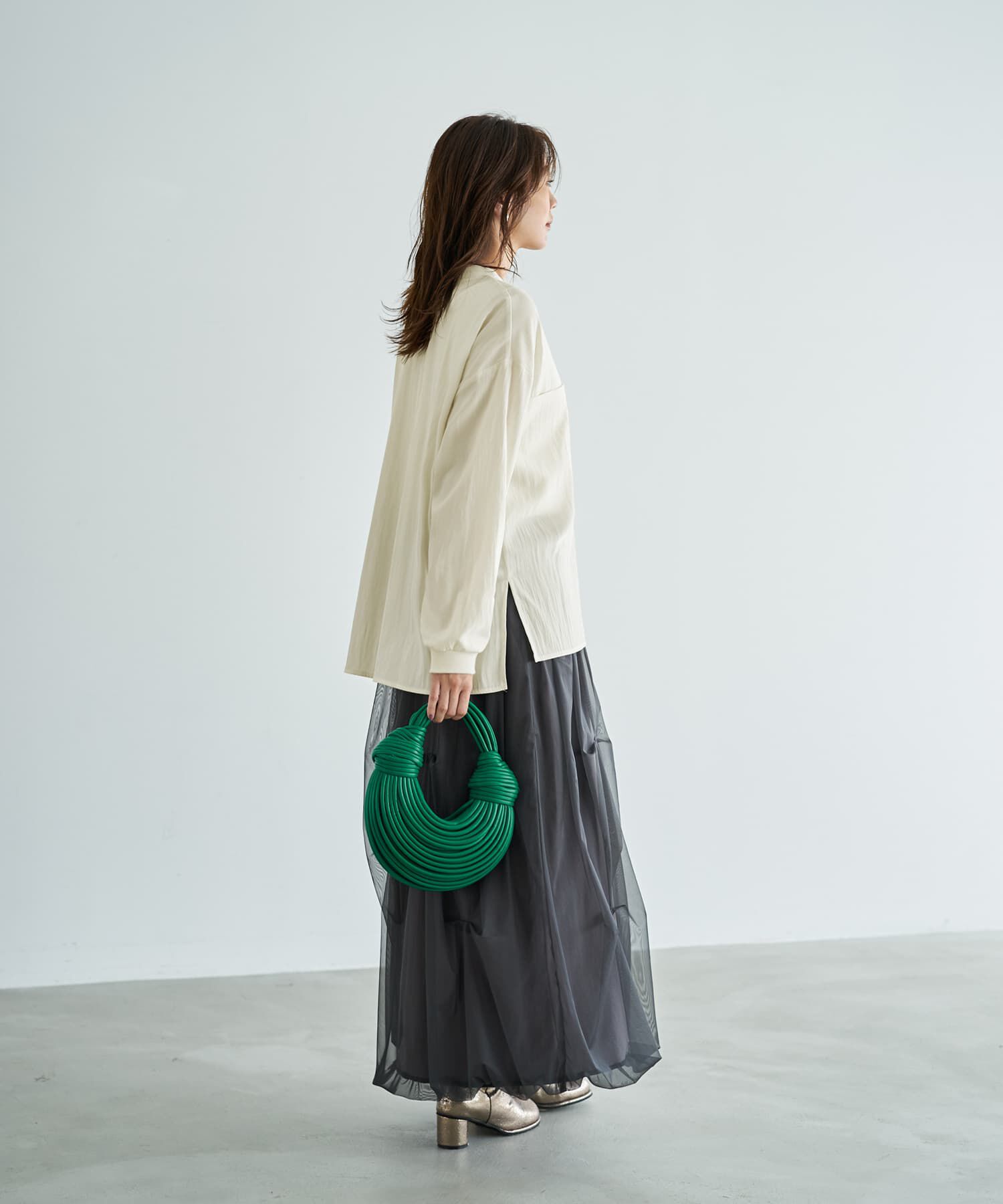 STYLE DELI「袖口リブの身頃がポケットVネックシャツ」|シャツ・ブラウス|