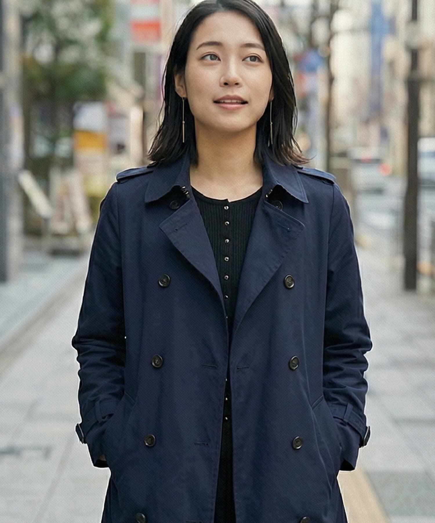 STYLE DELI「【DELI by】スリムバーロングチェーンピアス」|ピアス|