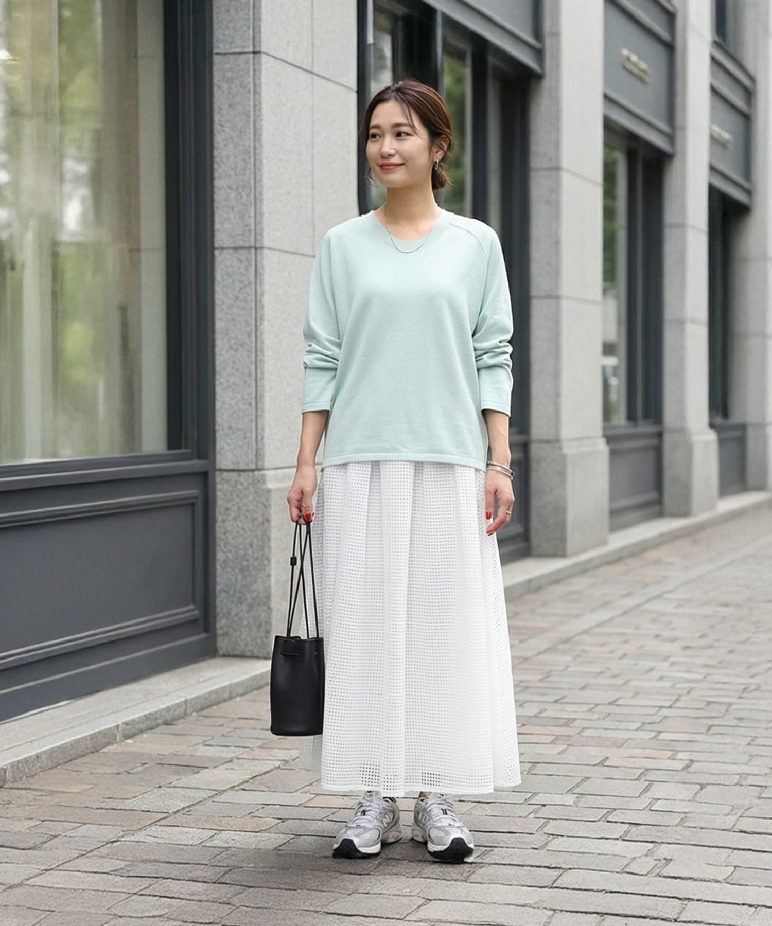 STYLE DELI「サラッと綿混Uネックニットトップス」|ニット・セーター|