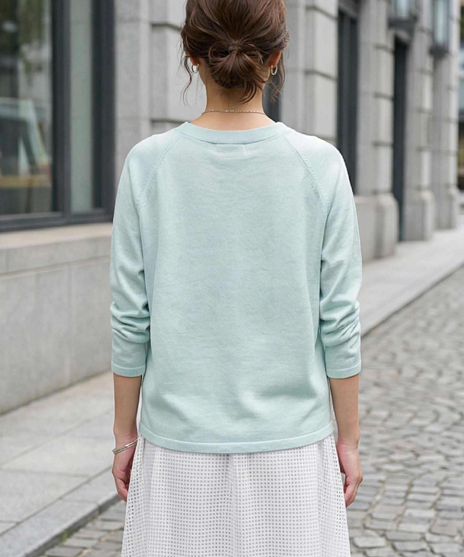 STYLE DELI「サラッと綿混Uネックニットトップス」|ニット・セーター|