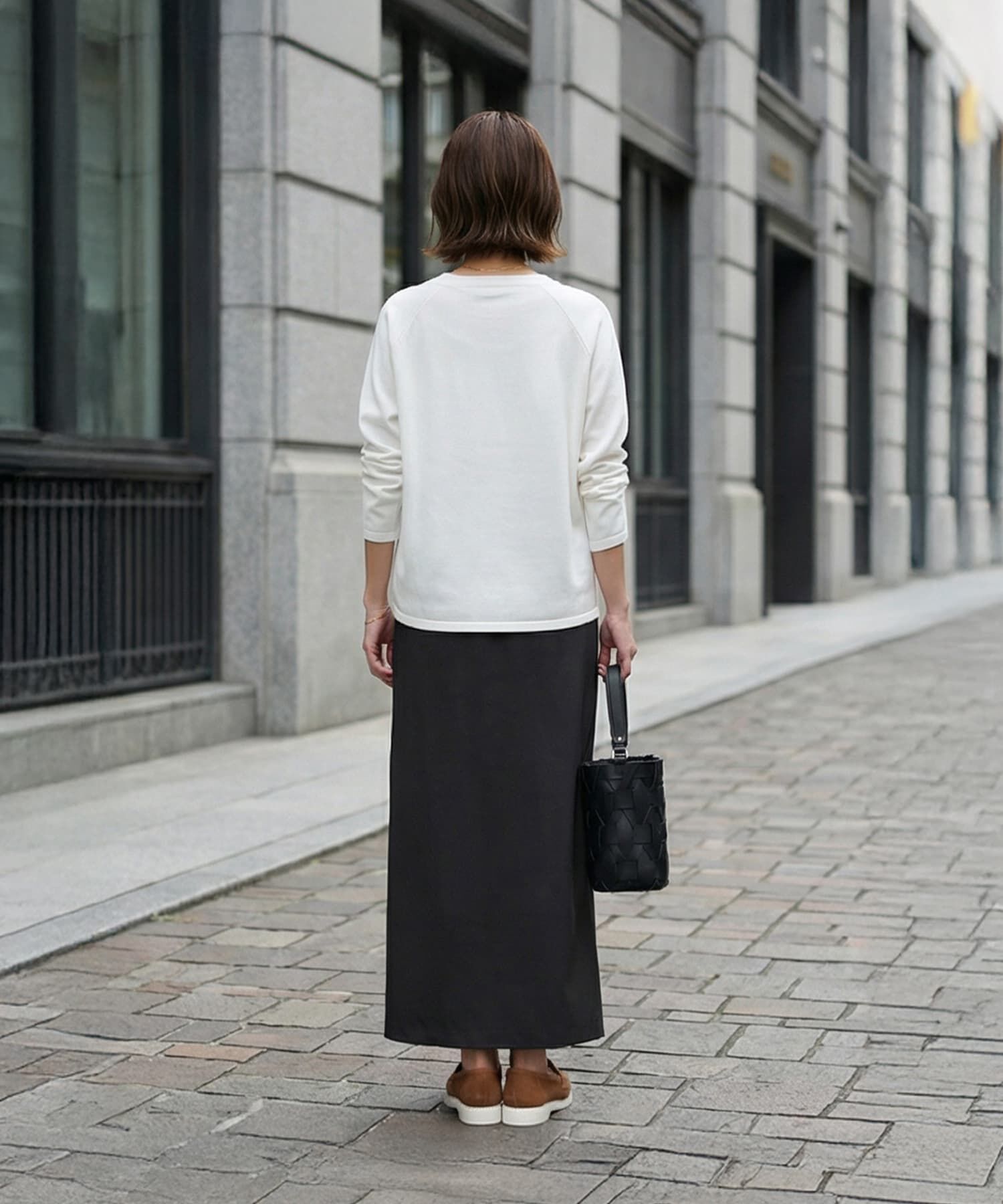 STYLE DELI「サラッと綿混Uネックニットトップス」|ニット・セーター|