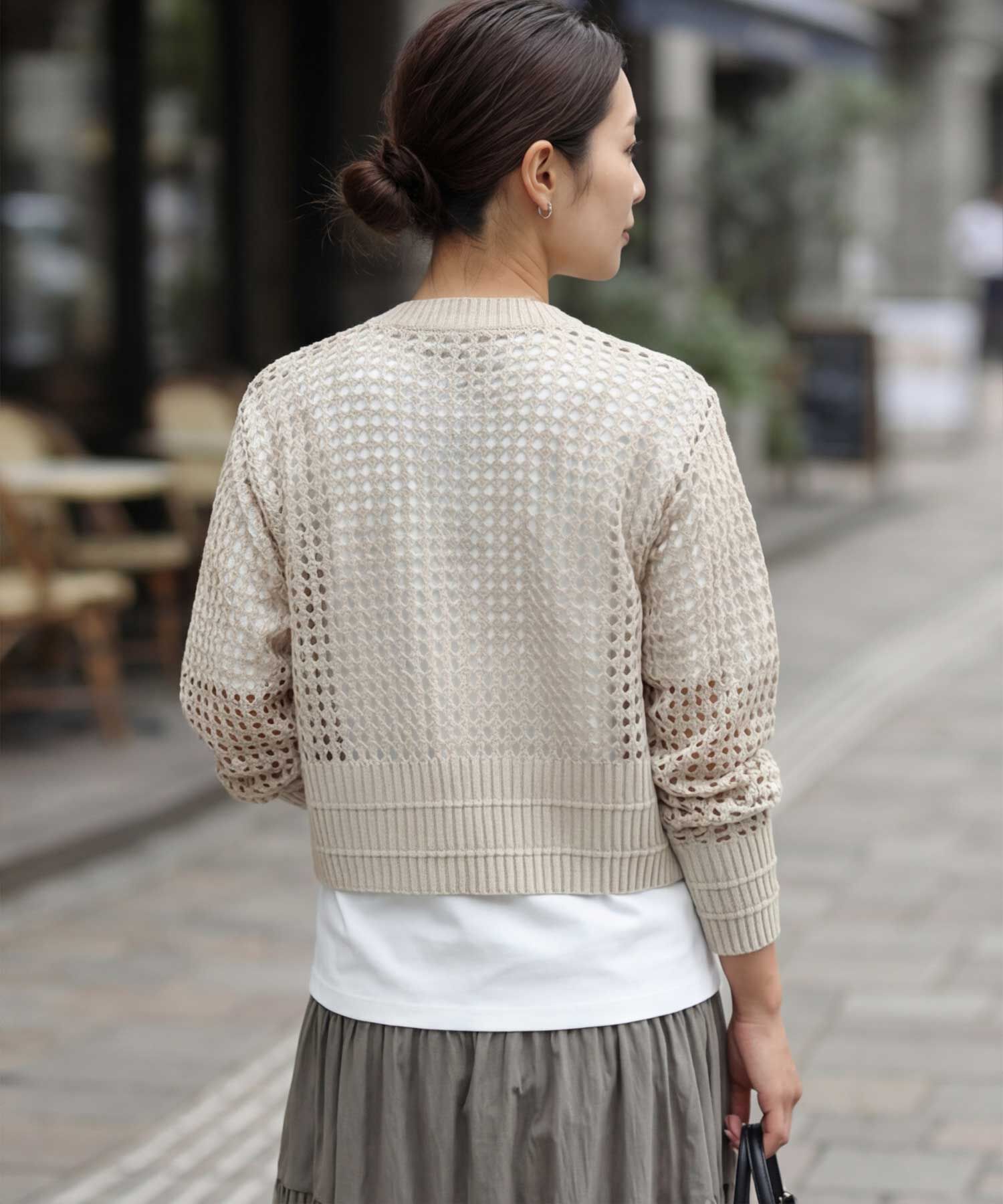 STYLE DELI「【selection】メッシュジップカーディガン」|カーディガン|