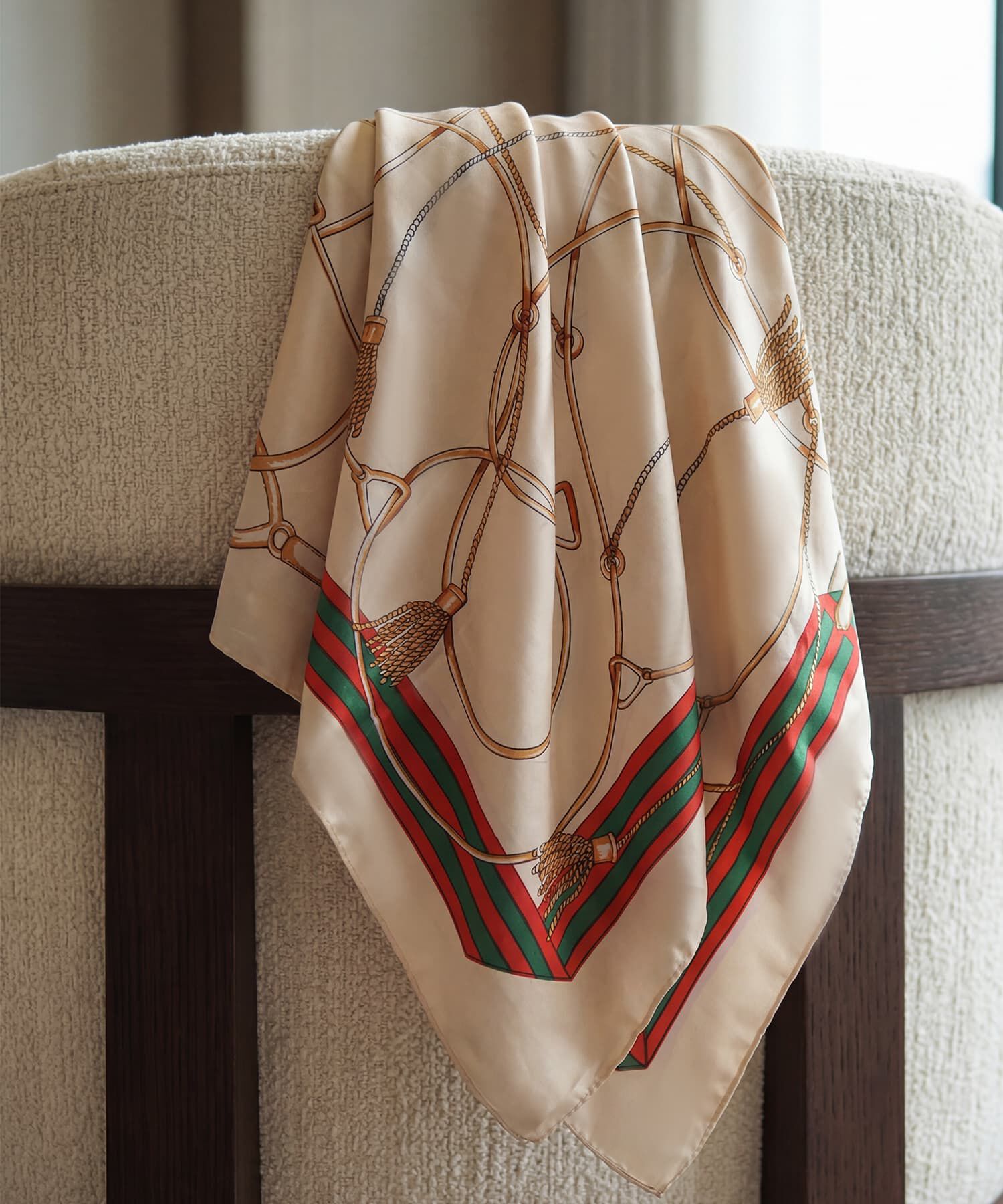 STYLE DELI「【DELI by】チェーンモチーフスクエア大判スカーフ」|バンダナ・スカーフ|