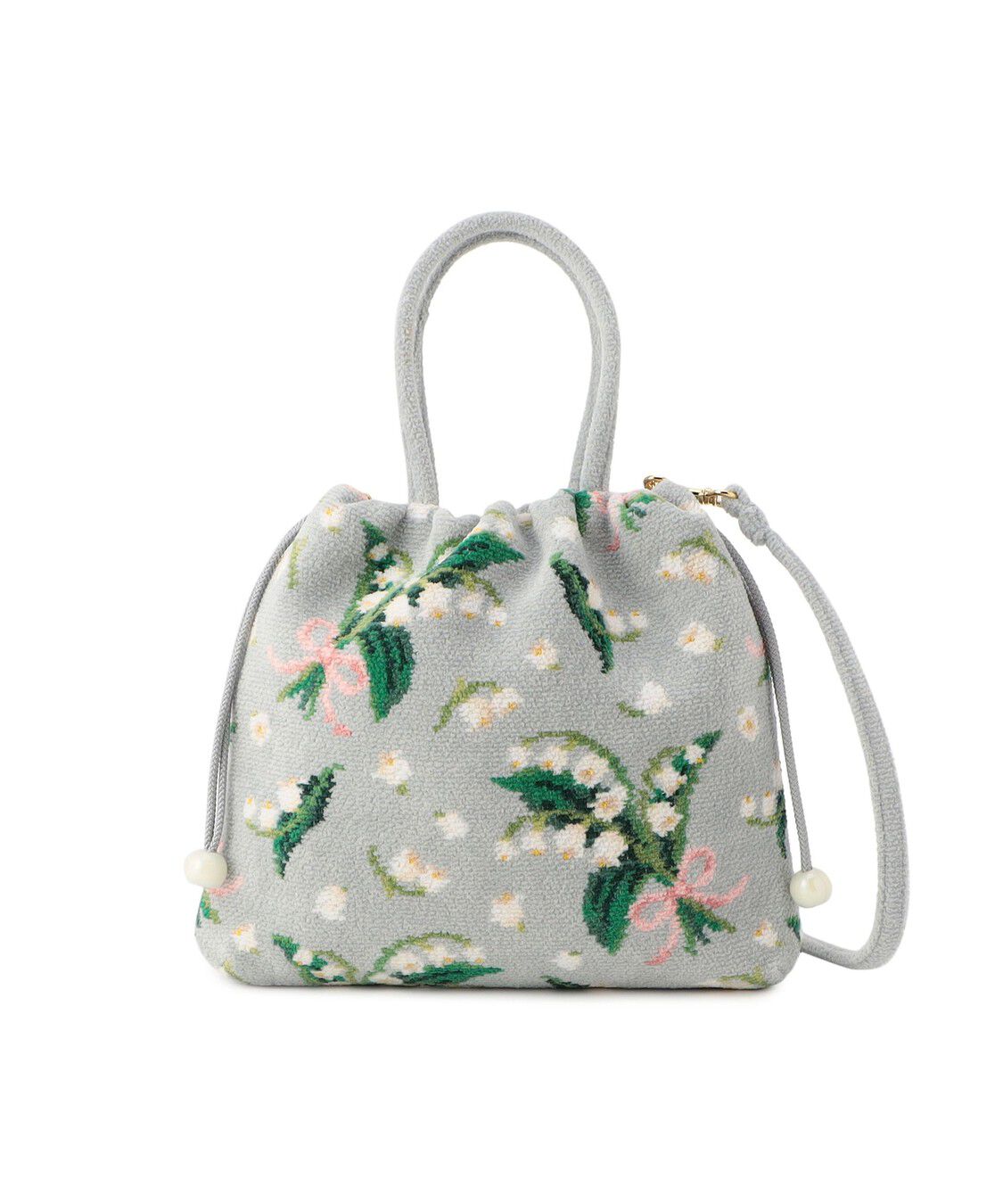 FEILER「ピュールミュゲ　巾着ショルダー　PMG-256022（WEB限定）」|ショルダー・メッセンジャー|シルバーグレー