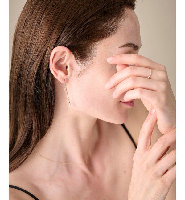 ete「ムーンストーン チェーン ピアス」|ピアス|