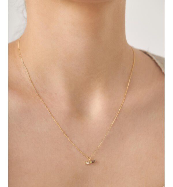 ete「[レクラン] K18YG スモーキークォーツ/レモンクォーツ ネックレス」|ネックレス|