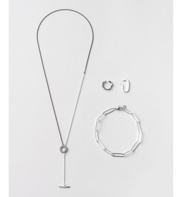 Jouete「[WEB LIMITED] イヤーカフス/ブレスレット/ネックレス セット」|ネックレス|ブラック系その他