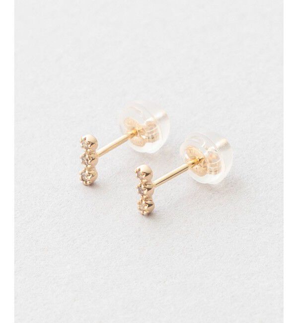 Jouete「K10YG ブラウンダイヤモンド ピアス」|ピアス|