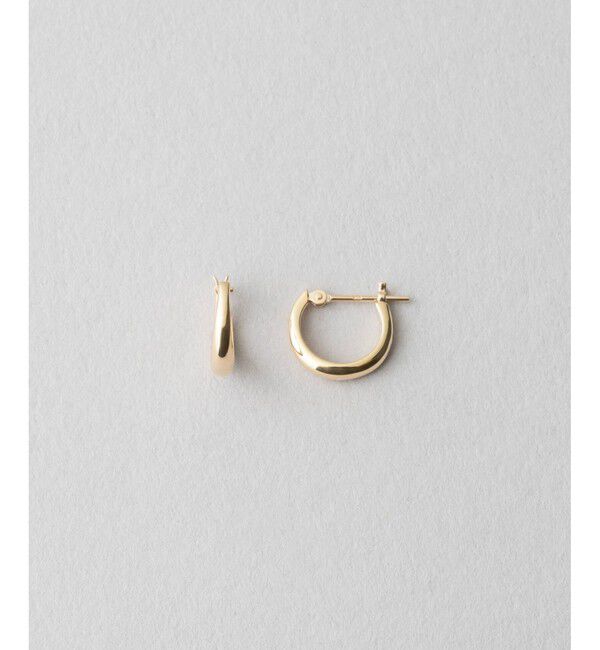 Jouete「K10YG フープピアス プランプ」|ピアス|イエローゴールド