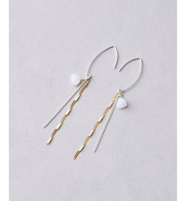 Jouete「ピアス ブルーカルセドニー コンビカラー」|ピアス|