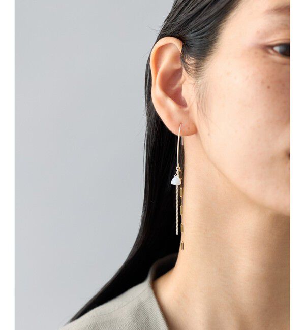 Jouete「ピアス ブルーカルセドニー コンビカラー」|ピアス|