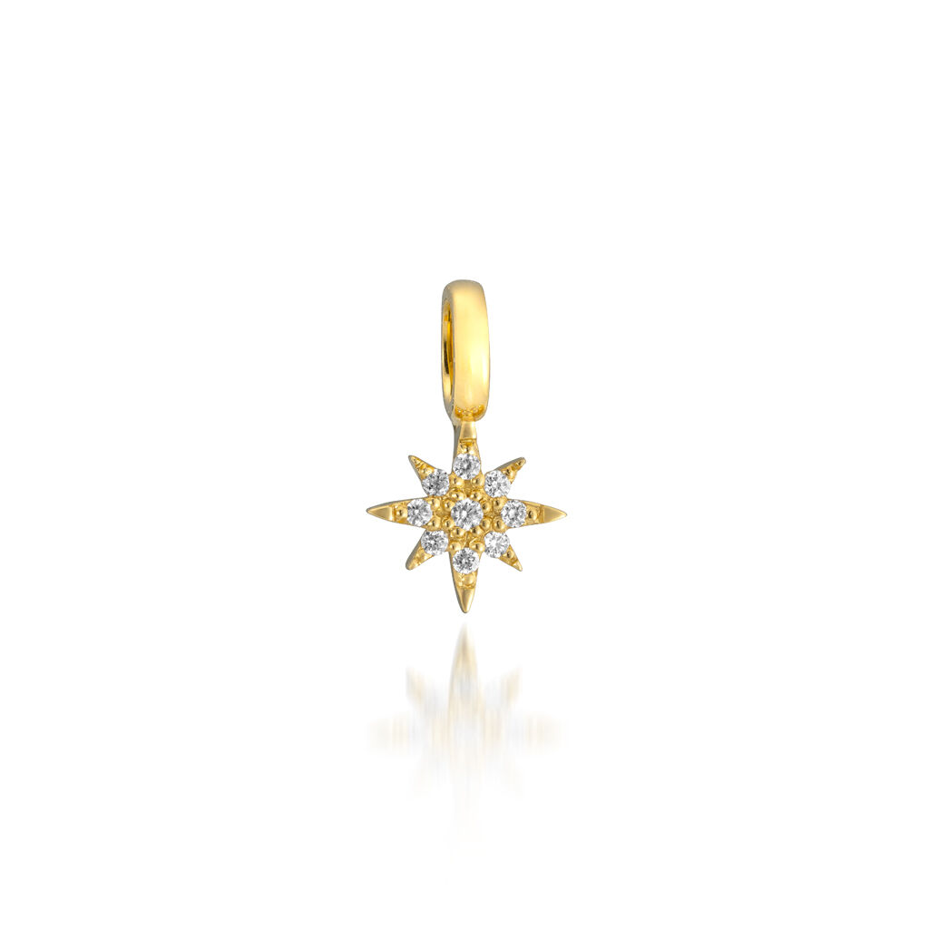 STAR JEWELRY「CROSSING STAR CHARM」|ネックレス|イエローゴールド