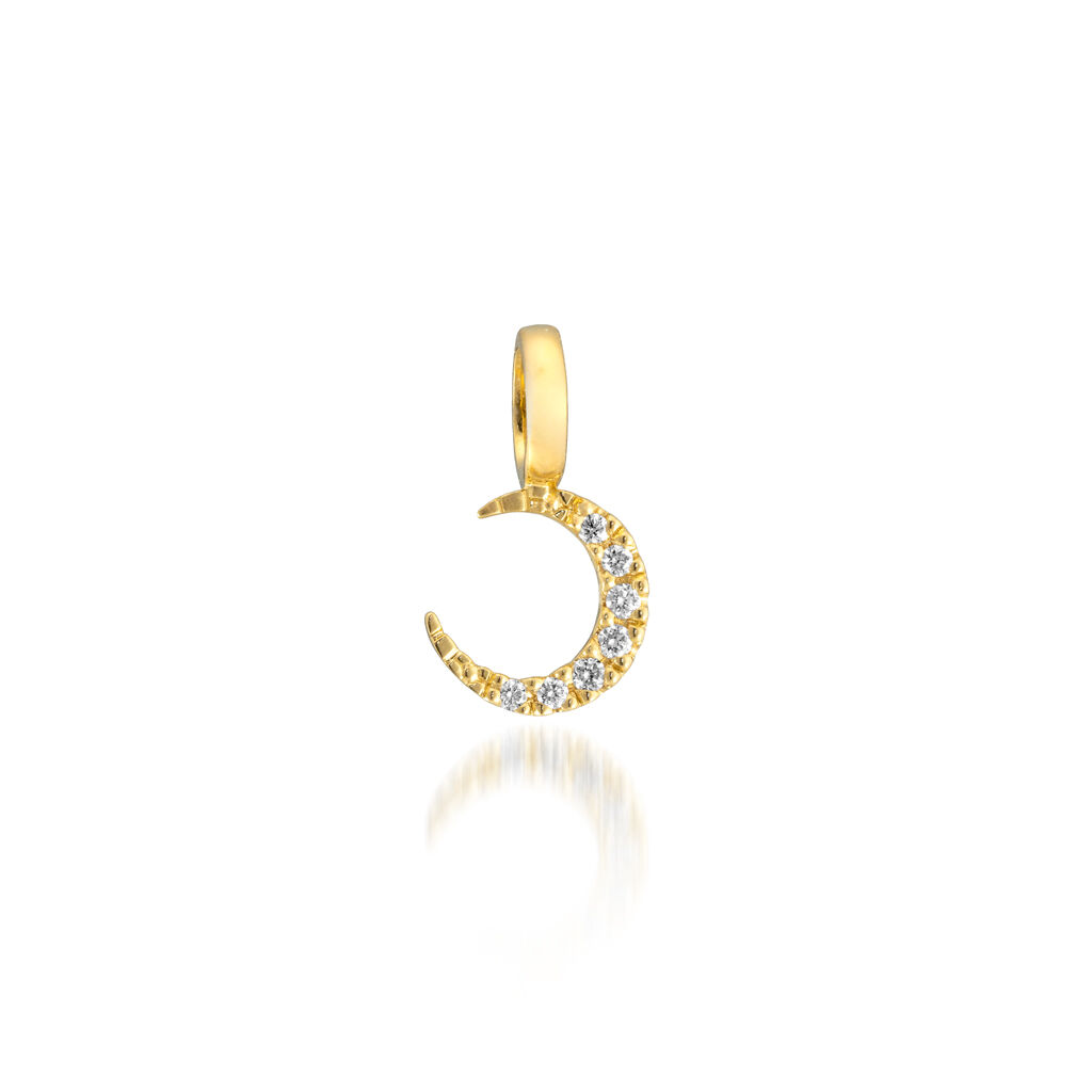 STAR JEWELRY「DIAMOND MOON CHARM」|ネックレス|イエローゴールド