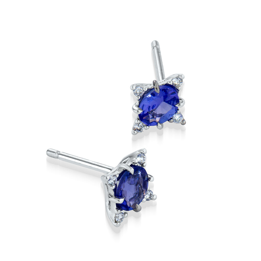 STAR JEWELRY「TANZANITE PIERCED EARRINGS」|ピアス|