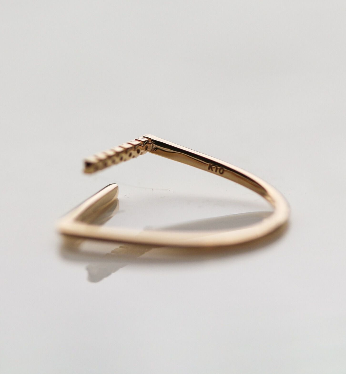  「ダイヤモンド  リング| K10YG 〈レイヨン〉〈世界最小〉」|リング|