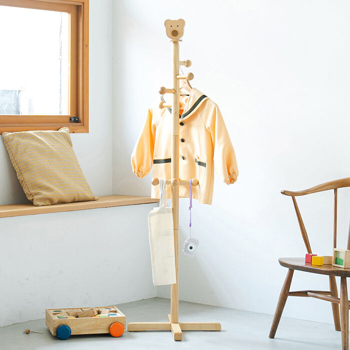 BACKYARD FAMILY「ポールハンガー 子供 通販 ハンガーラック キッズハンガーラック キッズハンガーくま 永井興産」|その他|