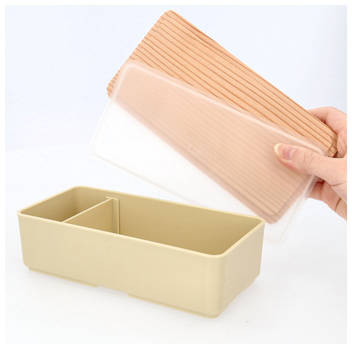 BACKYARD FAMILY「お弁当箱 おしゃれ 通販 お弁当 木蓋 ランチボックス 約500ml 天然木 木目 電子レンジ」|食器・キッチングッズ|