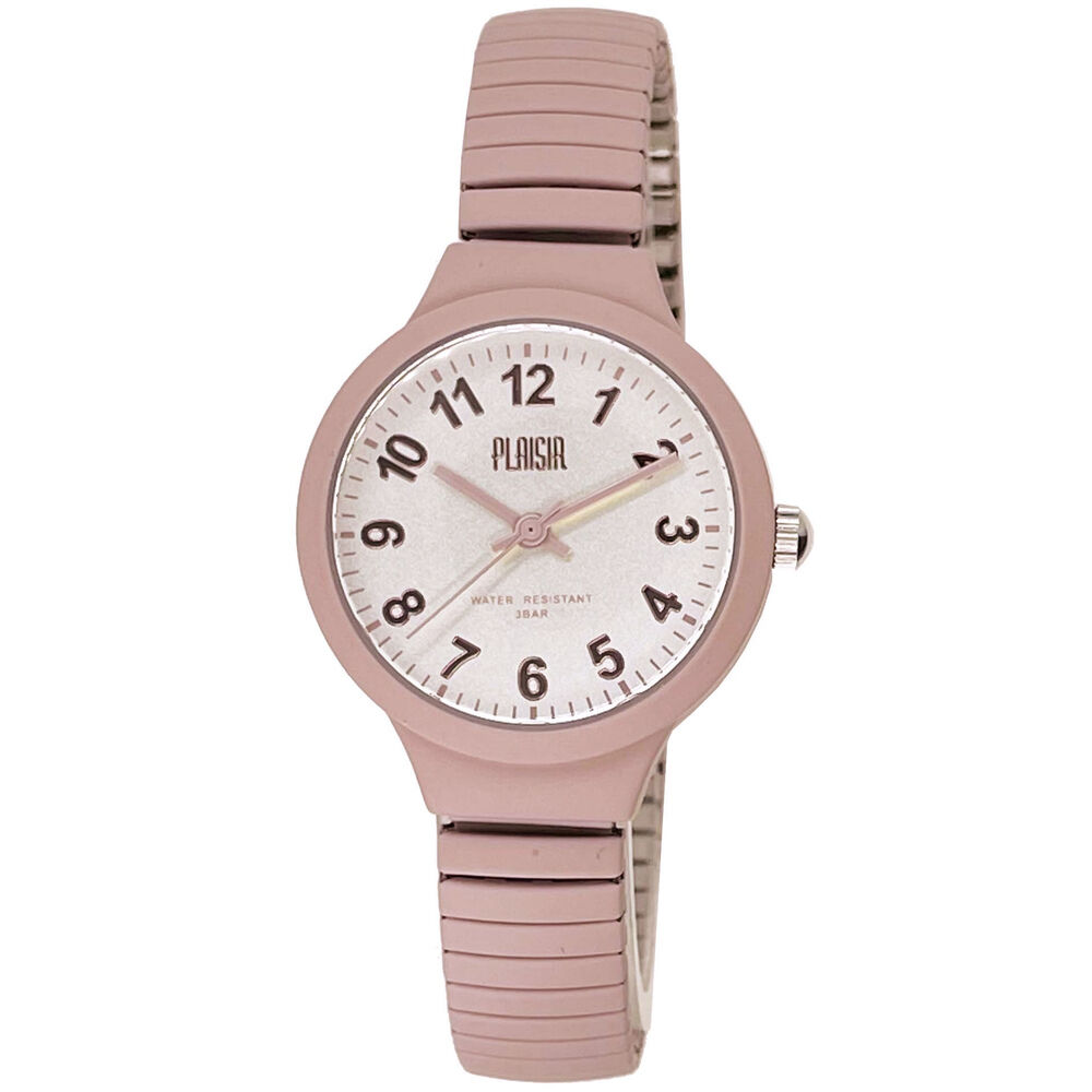 BACKYARD FAMILY「Plaisir プレジール 腕時計 レディース ジャバラ 通販 ニッケルフリー ジャバラウォッチ」|腕時計|ピンク1