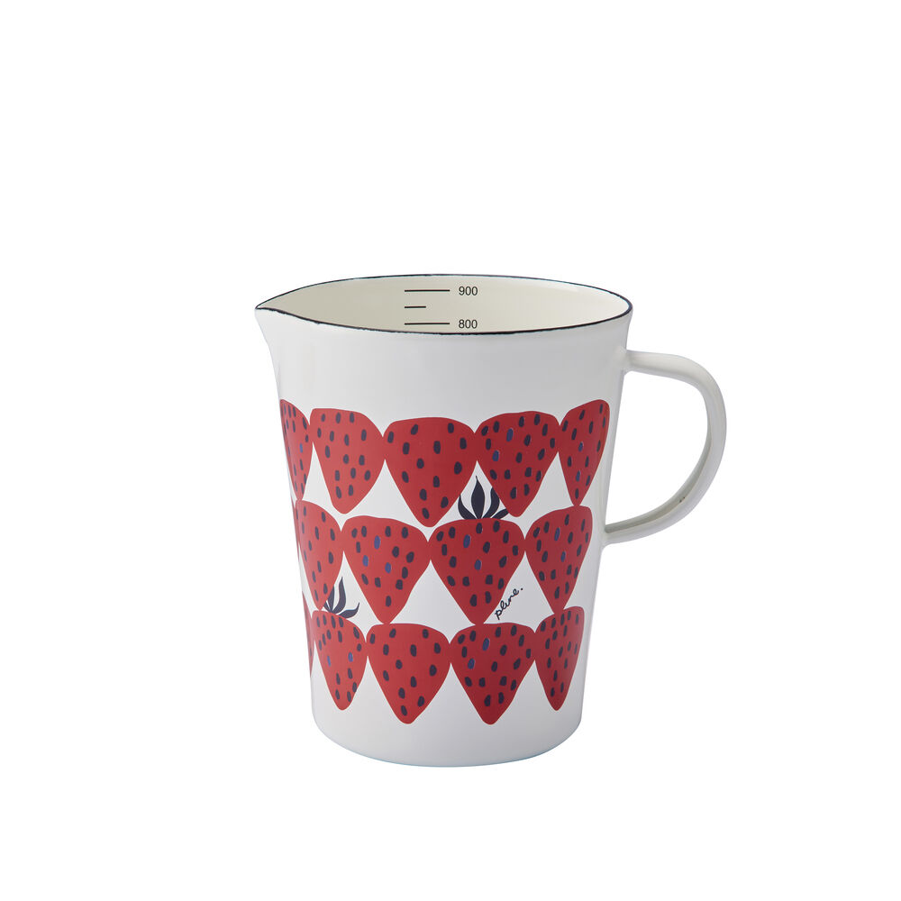 BACKYARD FAMILY「ホーロー 計量カップ Lサイズ 通販 メジャーカップ ほうろう 耐熱 ホーロー製 目盛り付き」|食器・キッチングッズ|ホワイト1