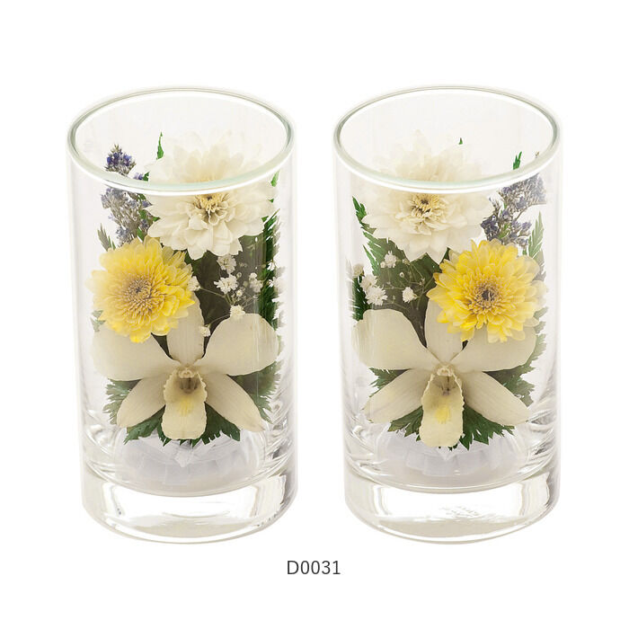 BACKYARD FAMILY「プリザーブドフラワー 仏花 ケース入り 通販 高さ12cm ボトルフラワー グラスフラワー」|その他|