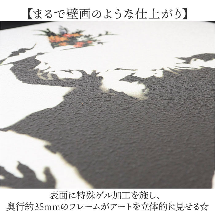 BACKYARD FAMILY「バンクシー 絵 通販 フラワーボンバー 約 43cm &times; 53cm Flower Bomber」|その他|