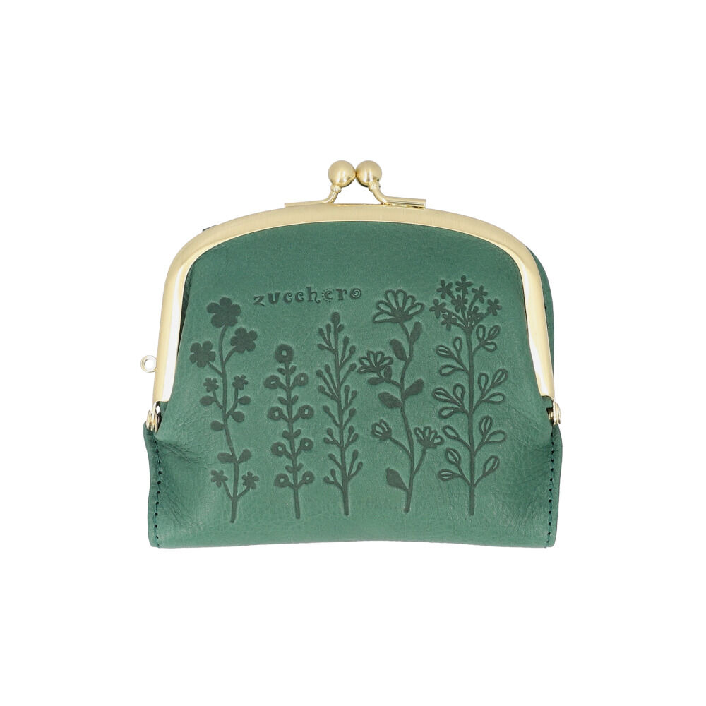 BACKYARD FAMILY「ズッケロ 財布 通販 日本製 本革 花柄 カード収納 がまくち財布 がま口財布 財 レディース」|財布|グリーン1