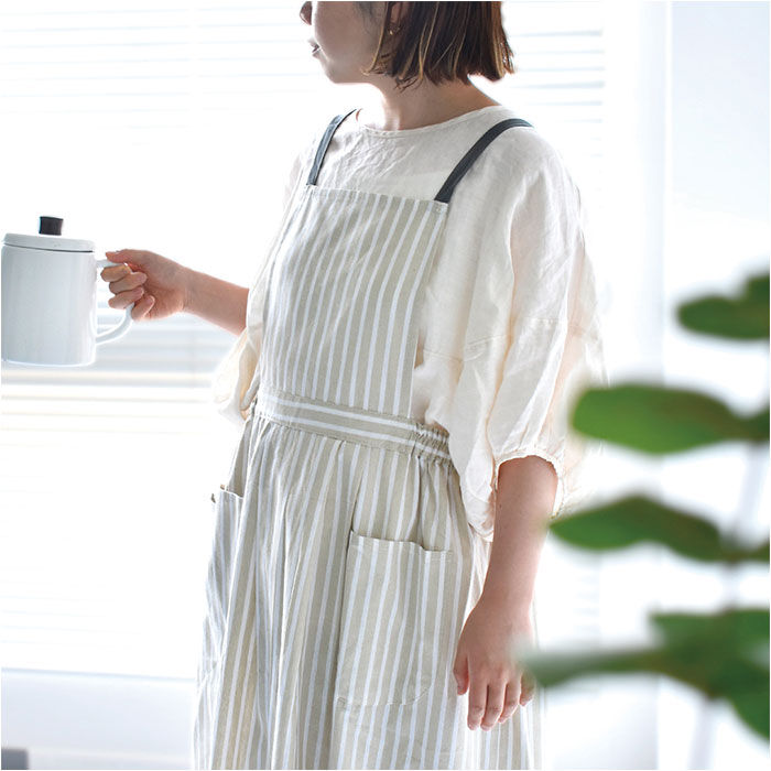 BACKYARD FAMILY「ギャザー エプロン レディース 通販 ギャザーエプロン 前掛け 前掛 おしゃれエプロン 薄い 軽い」|その他|