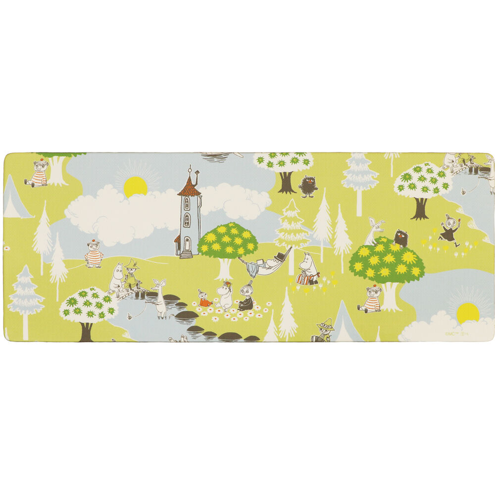 BACKYARD FAMILY「キッチンマット ムーミン 拭ける 120 通販 拭けるキッチンマット キッチン マット 台所マット」|その他|グリーン1
