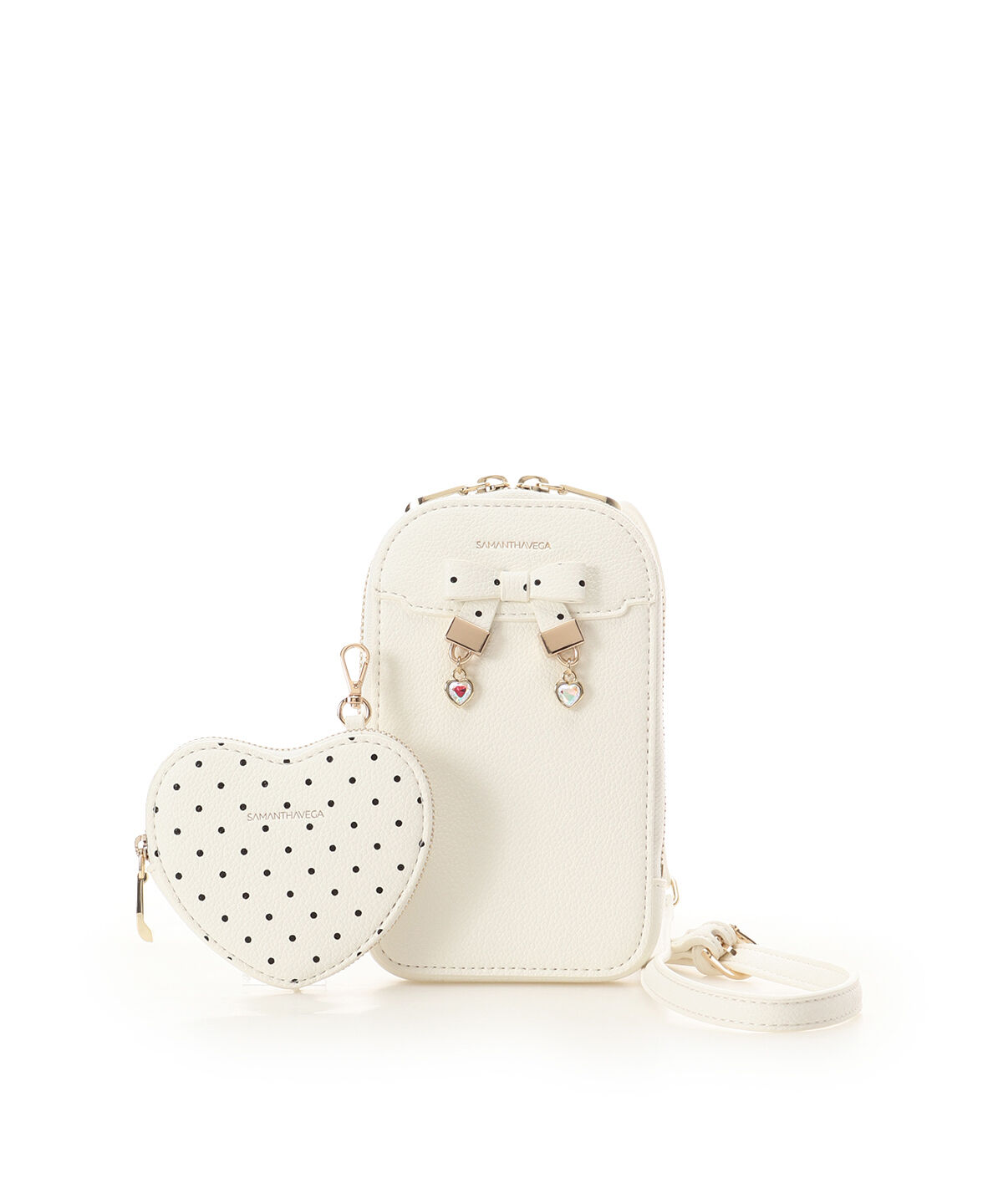 Samantha Vega「ハートドットスマホショルダー」|ショルダー・メッセンジャー|